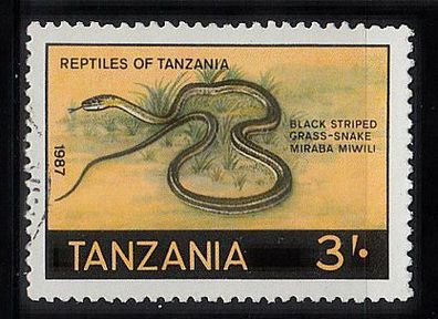 Motiv Tansania - Schlange (Black striped grass snake) - o