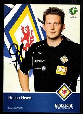 Florian Horn Eintracht Braunschweig 2009-10 Autogrammkarte + A51319