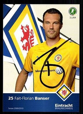 Fait-Florian Banser Eintracht Braunschweig 2009-10 Autogrammkarte + A51322