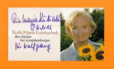 Ruth Maria Kubitschek - persönlich signierte Klappkarte