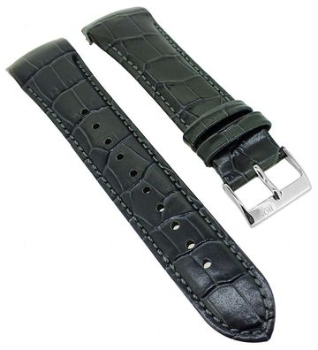 Hugo Boss Trophy Uhrenarmband graues Lederband Krokooptik > 1513628