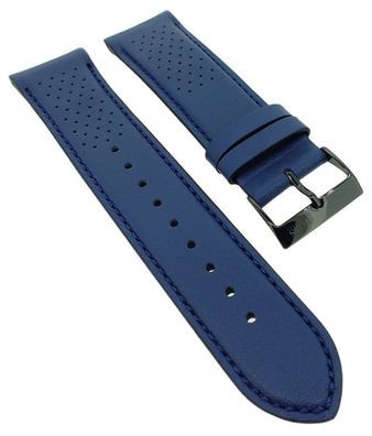 Hugo Boss Grand Prix Uhrenarmband 22mm Lederband blau > 1513563