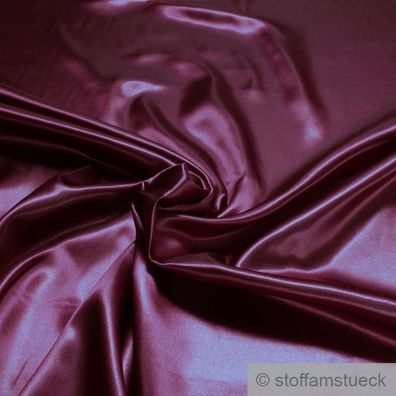Stoff Polyester Satin bordeaux leicht blickdicht glänzend glatt dunkelrot rot