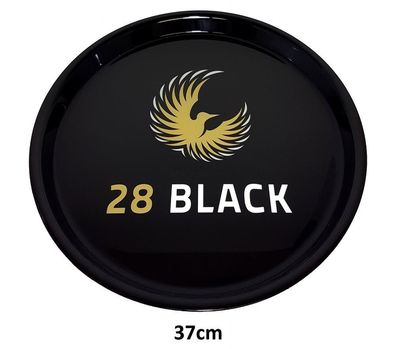 28 Black Tablett Serviertablett Kellnertablett - 37cm