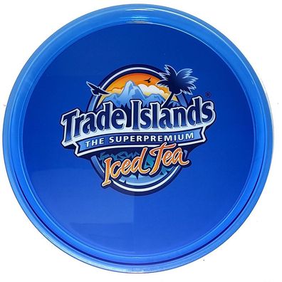 Trade Island Ice Tea Tablett Serviertablett Kellnertablett in blau