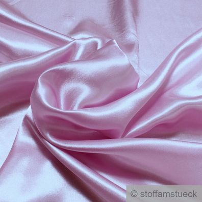 Stoff Polyester Satin rosa leicht blickdicht glänzend glatt pastell