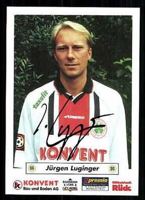 Jürgen Luginger Rot-Weiss Oberhausen 1998-99 Autogrammkarte + A51826