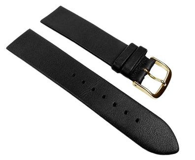 EULIT Uhrenband Leder, schwarz | passend für Skagen zum Verschrauben