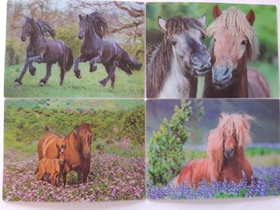 3 D Ansichtskarte Pferde Pferd Postkarte Wackelkarte Hologrammkarte Tier Pony