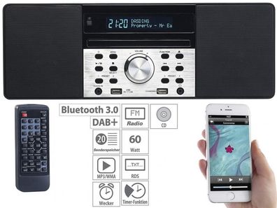 VR-Radio DOR-600 Digitalradio mit DAB + , FM, Bluetooth, CD, USB, 60Watt, Musikbox