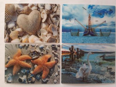3 D Ansichtskarte Am Meer Postkarte Wackelkarte Hologrammkarte Tier Strand Meer
