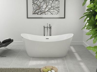 Freistehende Badewanne Odessa Luxus Acryl Wanne für Bad Badezimmer oval freistehend