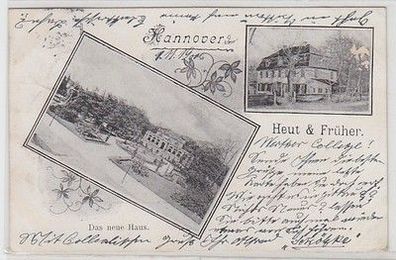 59082 Mehrbild Ak Hannover Heut & Früher das neue Haus 1900