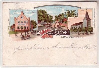 59004 Ak Lithographie Gruss aus Luthe bei Wunstorf in Hannover 1900