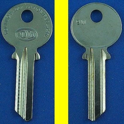 DL Schlüsselrohling 9W für Wilka Türzylinder - Normalprofil rechts