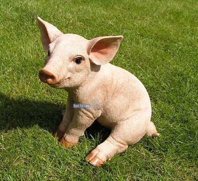 Schwein Schweinchen Dekorationsfigur für Haus und Garten Schweinchen rosa Ländliche