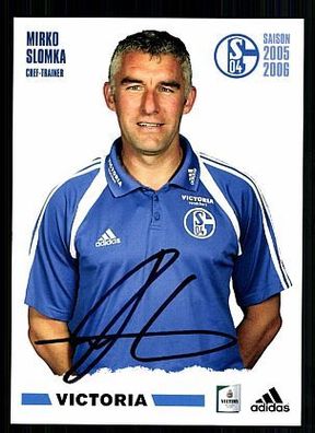 Mirko Slomka FC Schalke 04 2005-06 Autogrammkarte 2. Karte + A51943