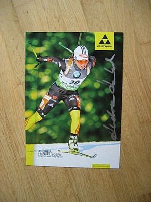 Biathlon Olympiasiegerin & Weltmeisterin Andrea Henkel - handsigniertes Autogramm!!!