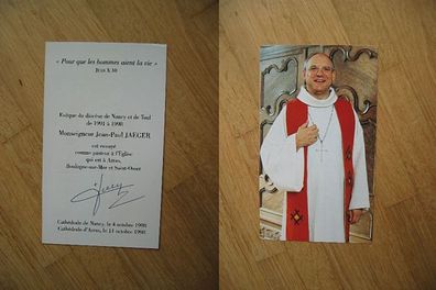 Bischof von Arras Jean-Paul Maurice Jaeger - handsigniertes Autogramm!!!