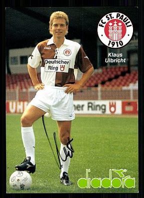 Klaus Ulbricht FC St. Pauli 1991-92 Autogrammkarte + A52134