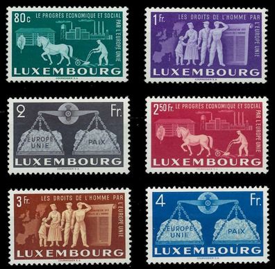 Luxemburg 1951 Nr 480 (478)-483 postfrisch X973B0A