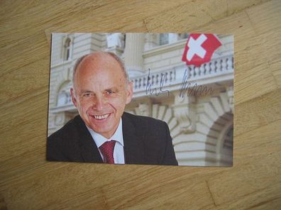 Schweiz Bundespräsident Ueli Maurer - handsigniertes Autogramm!!!