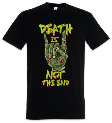 Death Is Not The End T-Shirt Pixel 8 Bit Geek Nerd Fun Zombie Metal Fist Faust