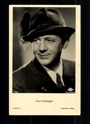 Paul Hörbiger Ross Verlag 30er Jahre Postkarte Nr. A 3337/1 + P 6104