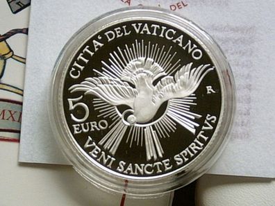 5 euro 2013 PP Silber Sedisvakanz sede vacante nach Papst Benedikt XVI.