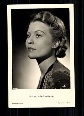 Heidemarie Hatheyer Film-Foto-Verlag 30er Jahre Postkarte Nr. A 3675/1 + P 6049