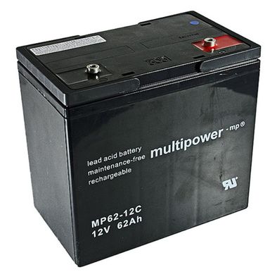 MP62-12C Multipower AGM-Akku 12V/62Ah Zyklenfest-elektromobile