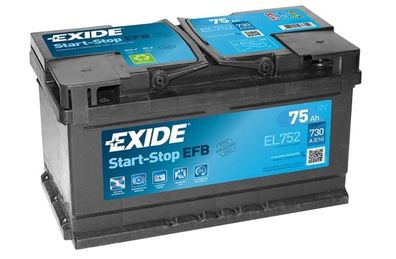 EL752 EXIDE EFB Start-Stop 12V/75Ah 730A (EN) Erstausrüstertechnologie