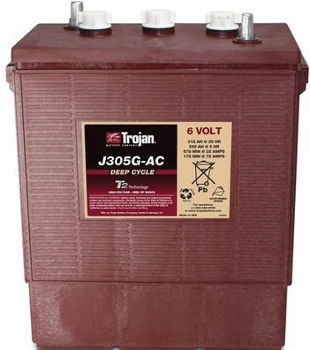 Trojan J305G-AC Plus 6V/315Ah Blockbatterie Deep Cycle Erstausrüsterqualität