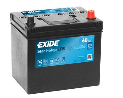 EL604 EXIDE EFB Start-Stop 12V/60Ah 520A (EN) Erstausrüstertechnologie