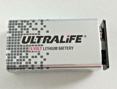 Ultralife 9V Block Power Cell Lithium Batterie 1200mAh für Rauchmelder * NEU*