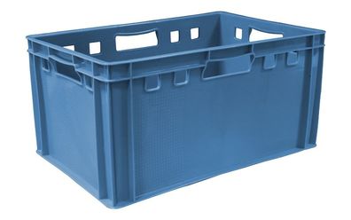 Fleischerkiste E 3 Transportkiste Lagerbox 60x40x30 cm blau NEU Gastlando