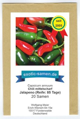 Jalapeno Chili - hot Chili -20 Samen