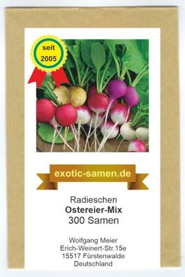 Radies - Radieschen - Ostereier-Mix (300 Samen)