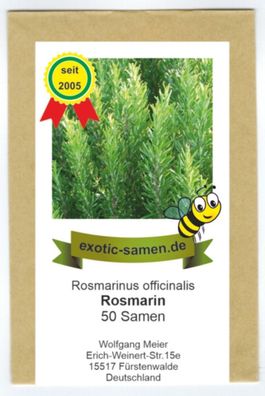Rosmarin - Bienenweide- Rosmarinus officinalis (50 Samen)