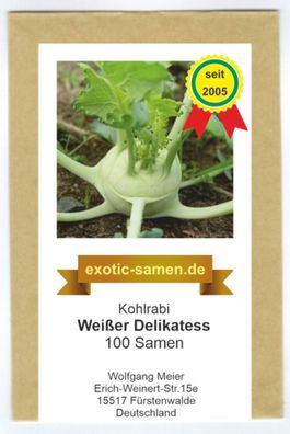 Kohlrabi - Weißer Delikatess - 100 Samen