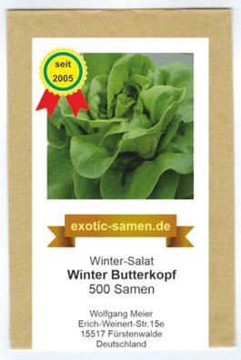Winter-Kopfsalat - Winterbutterkopf - 500 Samen
