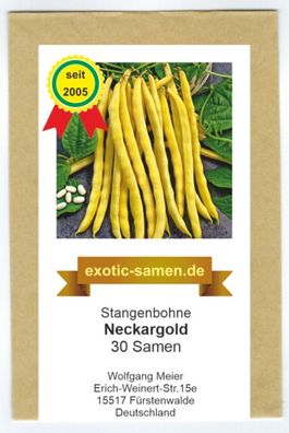 Stangenbohne - Neckargold - 30 Samen