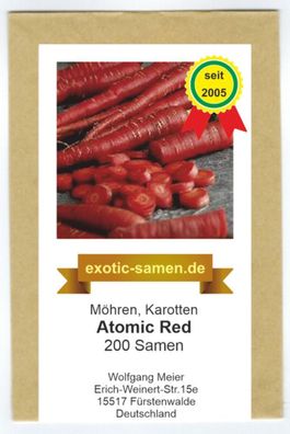 Möhre - Karotte - Atomic Red - 200 Samen