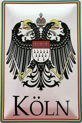 Blechschild 30 X 20 cm Wappen Köln
