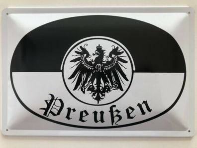Blechschild 30 X 20 cm Wappen - Deutschland - Preußen