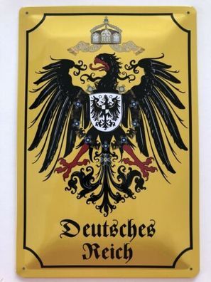 Blechschild 30 X 20 cm Fahne Deutsches Reich