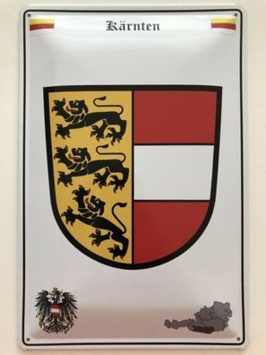 Blechschild 30 X 20 cm Wappen - Österreich - Kärnten