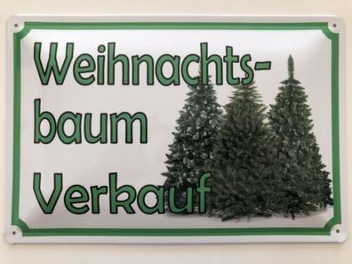 Blechschild 30 X 20 cm Weihnachtsbaum Verkauf