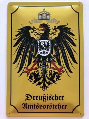 Blechschild 30 X 20 cm Fahne Deutscher Amtsvorsteher