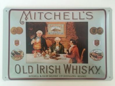 Blechschild 30 X 20 cm Mitchell’s old Irish Whiskey